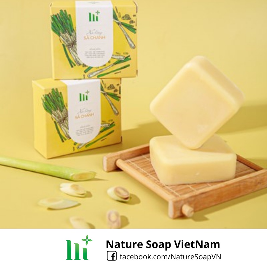 Xà Phòng (Bông) Handmade Thiên Nhiên Sả Chanh Rửa Mặt Nature Soap NS01