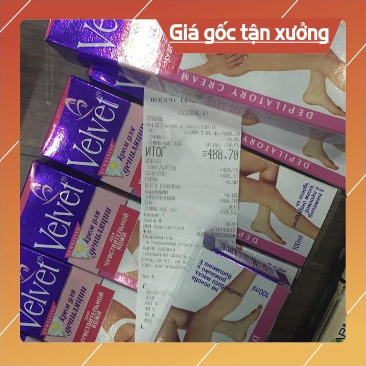 [Chính Hãng] Kem tẩy lông Velvet và Vitamin E cho da nhạy cảm 100ml