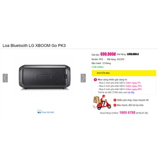 Loa Bluetooth LG PK3