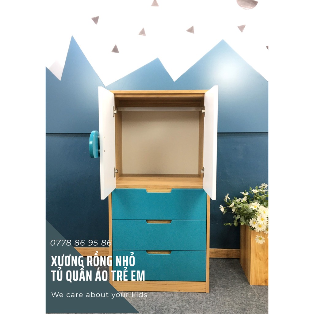 Tủ gỗ trẻ em cá heo_Tủ quần áo trẻ em | BigBuy360 - bigbuy360.vn