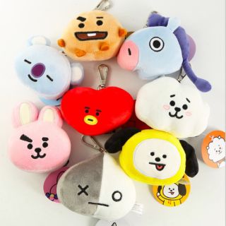 Móc khoá bt21 gấu bông cao cấp (hình thật)