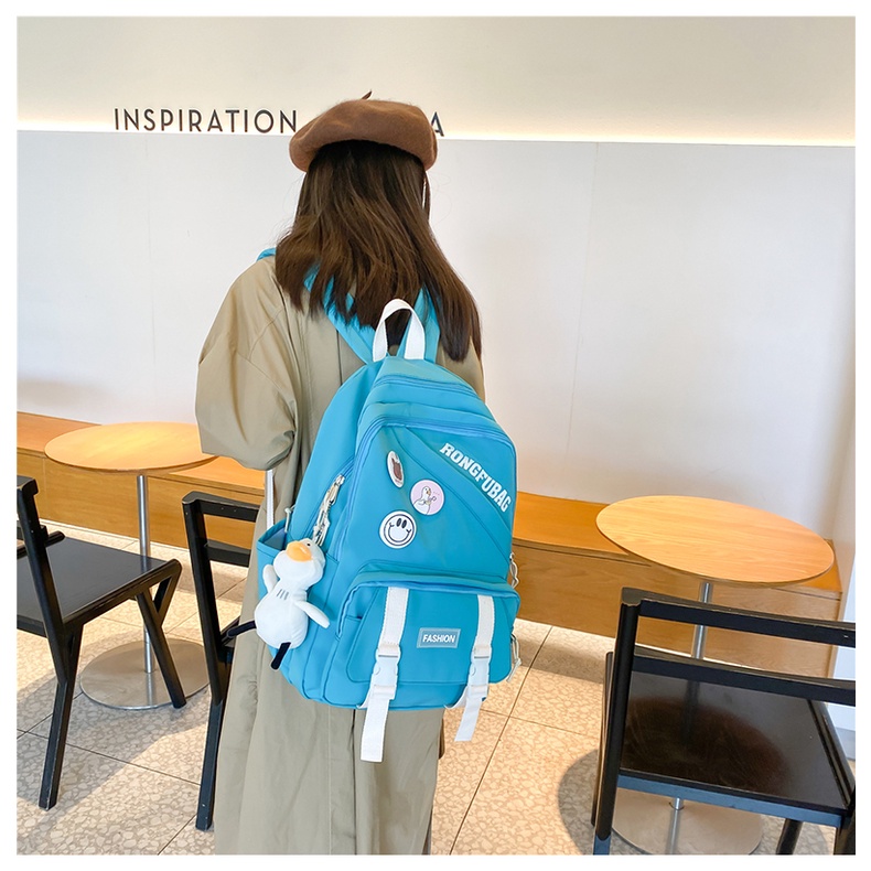 Ba Lô Đi Học Cỡ Lớn Phong Cách Hàn Quốc Cổ Điển Thời Trang