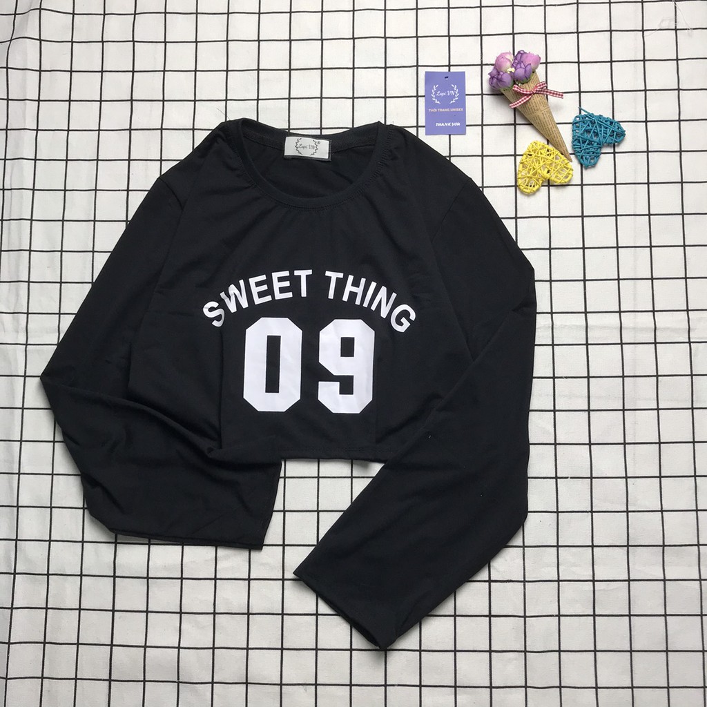 Áo Croptop Nữ Tay Dài In Hình Số 09 Lapi VN Phong Cách Ulzzang  Freesize Phom Rộng, Áo Thun Unisex