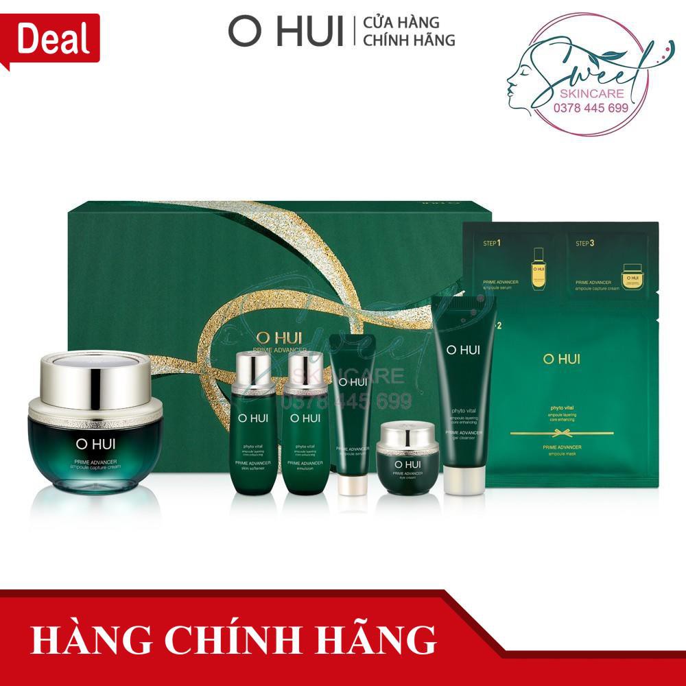 Bộ 7 món cấp ẩm và ngăn ngừa lão hóa toàn diện OHUI Prime Advancer Ampoule Capture Cream Set  ❤️ SWEET skincare