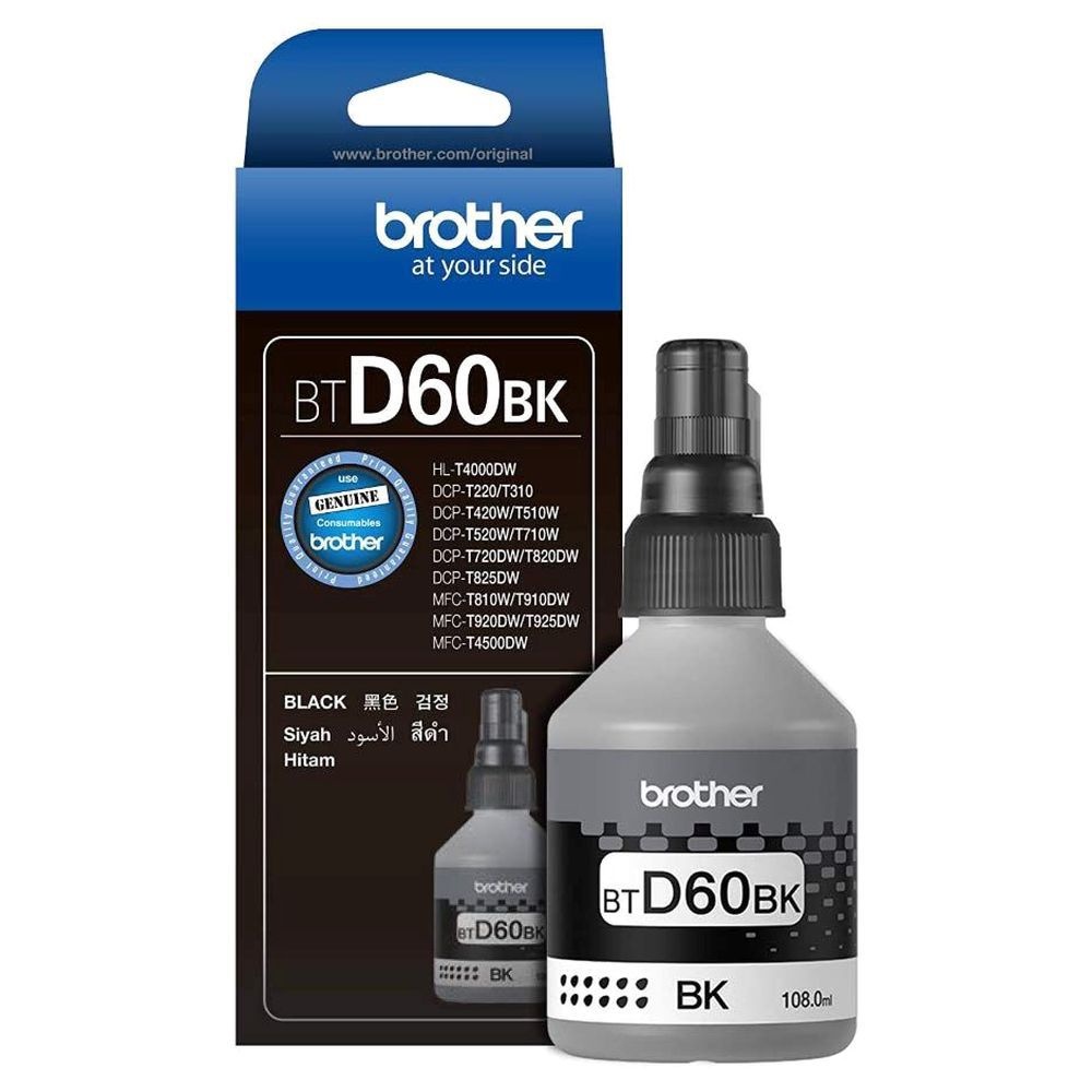 Mực in Brother BTD60BK, BT5000C, BT5000M, BT5000Y cho máy in Brother T220, T420W, T520W, T720DW, T820DW, T920DW, T4500DW
