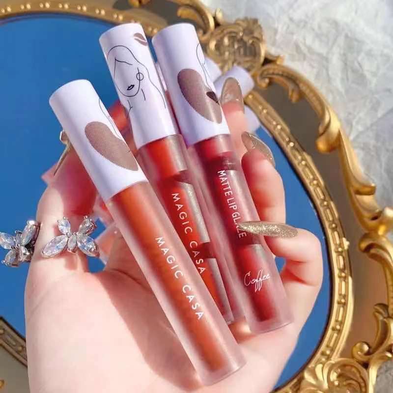 [Hàng mới về] Son môi tông lì MAGIC CASA trang trí hiện ứng nhung thời trang