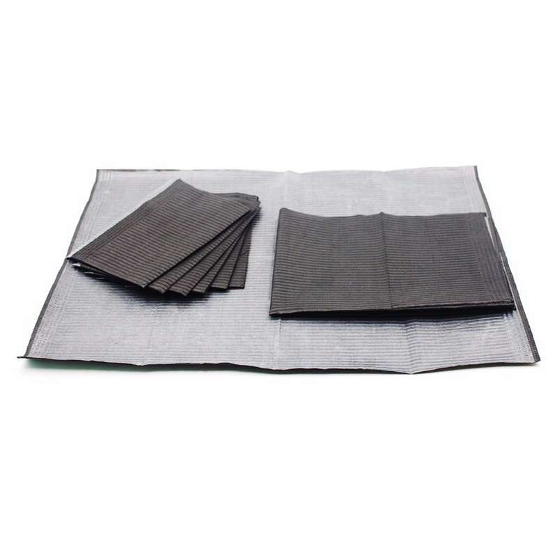 [Hàng mới về] Set 125 khăn giấy y tế màu đen dùng 1 lần chống nước tiện dụng