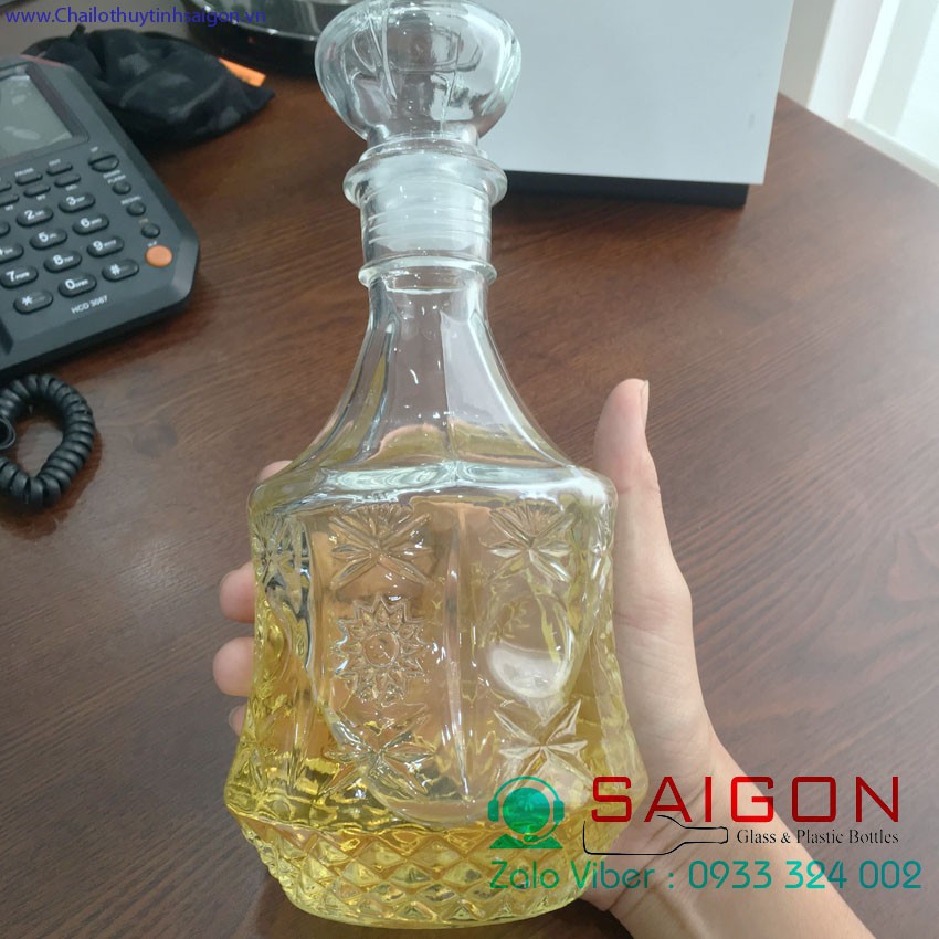 [ Rẻ Vô Địch ] Bình Thủy Tinh ngâm Ruou 750ml Sang Trọng