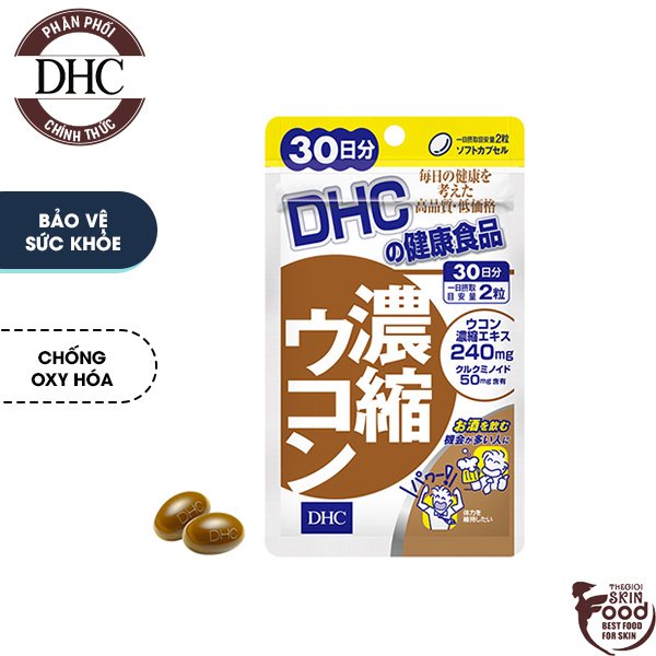 Viên Uống Giải Rượu, Thải Độc Gan DHC Concentrated Turmeric