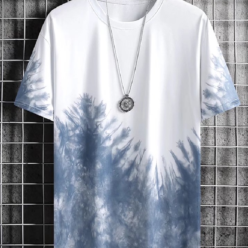 Bộ Đồ Thể Thao Áo Thun Cổ Thuyền Dáng Rộng In Họa Tiết Thời Trang Mùa Hè Hàn Quốc Cho Nam Cỡ Lớn [M-3XL]