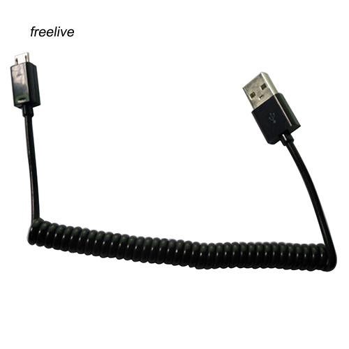 Cáp sạc truyền dữ liệu dây xoắn 1m đầu USB 2.0 Micro USB 5 Pin