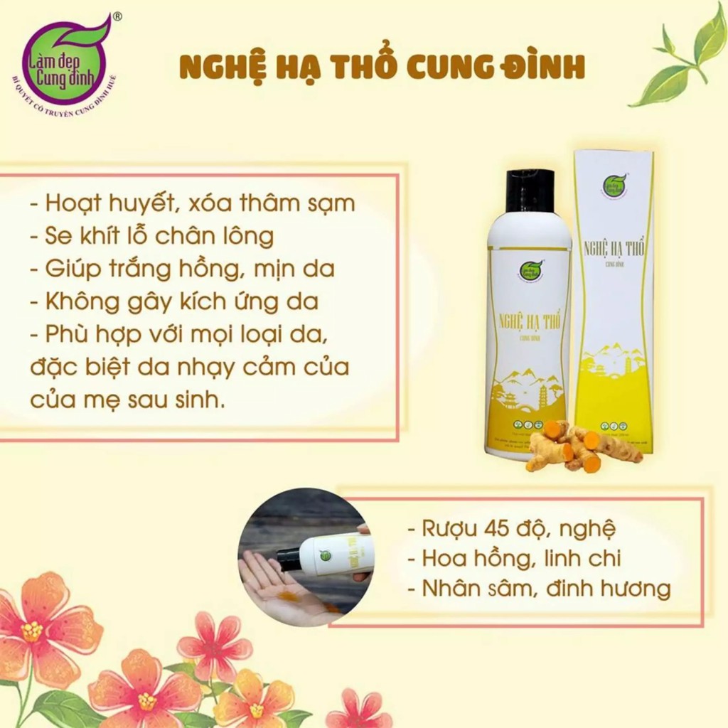 Bộ dưỡng da trắng hồng, tái tạo da từ nghệ LDCD ( Nghệ Hạ Thổ và Cao Dưỡng Nghệ )