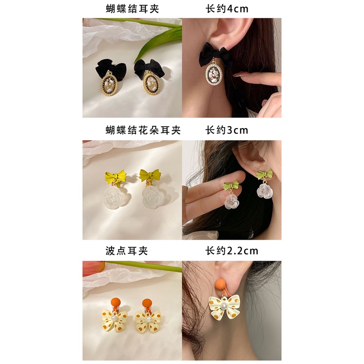 MOCHASHUKhuyên kẹp tai kiểu hoa nhỏ thời trang mùa hè cho nữ với nhiều màu tuỳ chọn
