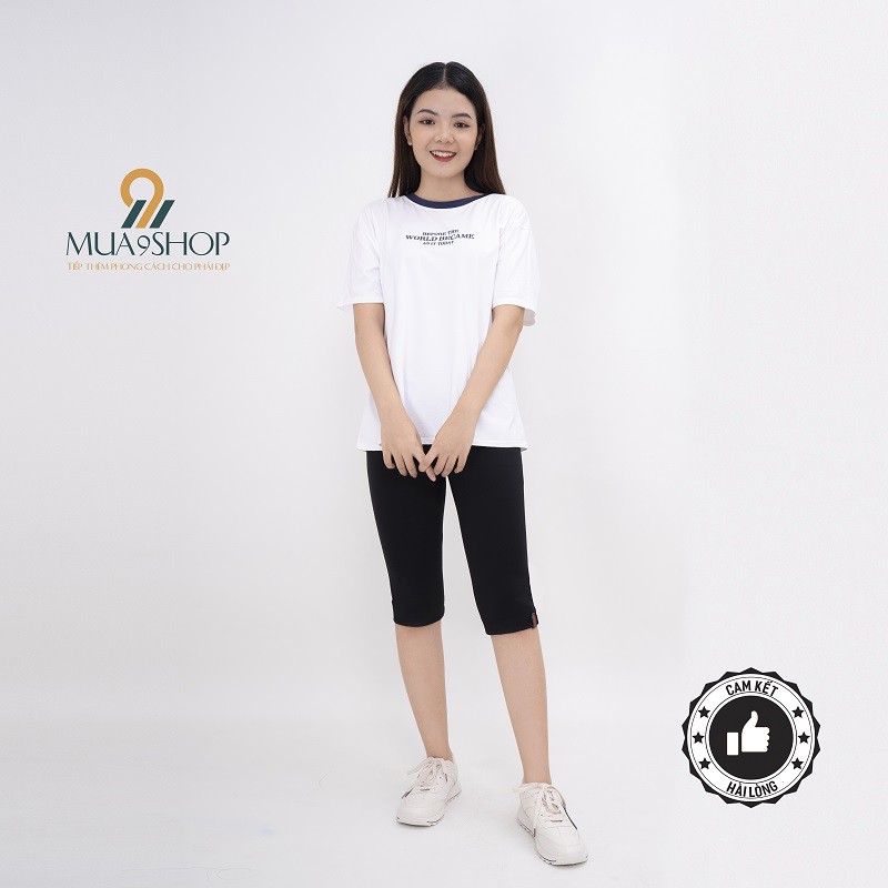 Quần legging nữ lửng ngố mua9shop cạp cap chất vải đẹp