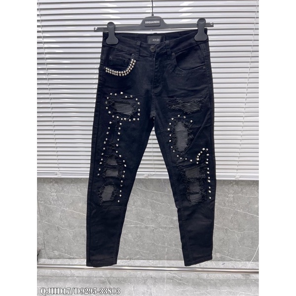 Quần Amiri Super đính đá vá da hàng siêu cấp🔥