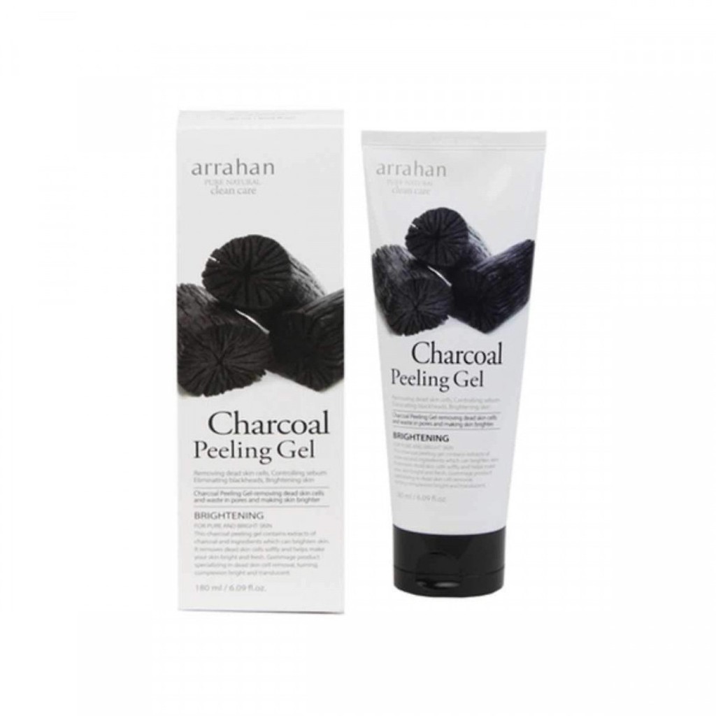 Combo Sữa rửa mặt 3W CLINIC CHARCOAL CLEANSING FOAM và Tẩy Tế Bào Da Chết ARRAHAN CHARCOAL PEELING GEL (180ml)