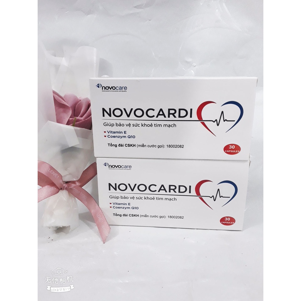 Viên uống bổ tim NOVOCARDI, giảm nguy cơ xơ vữa động mạch, bảo vệ sức khỏe tim mạch, giảm đau thắt ngực, hồi hộp,khó thở