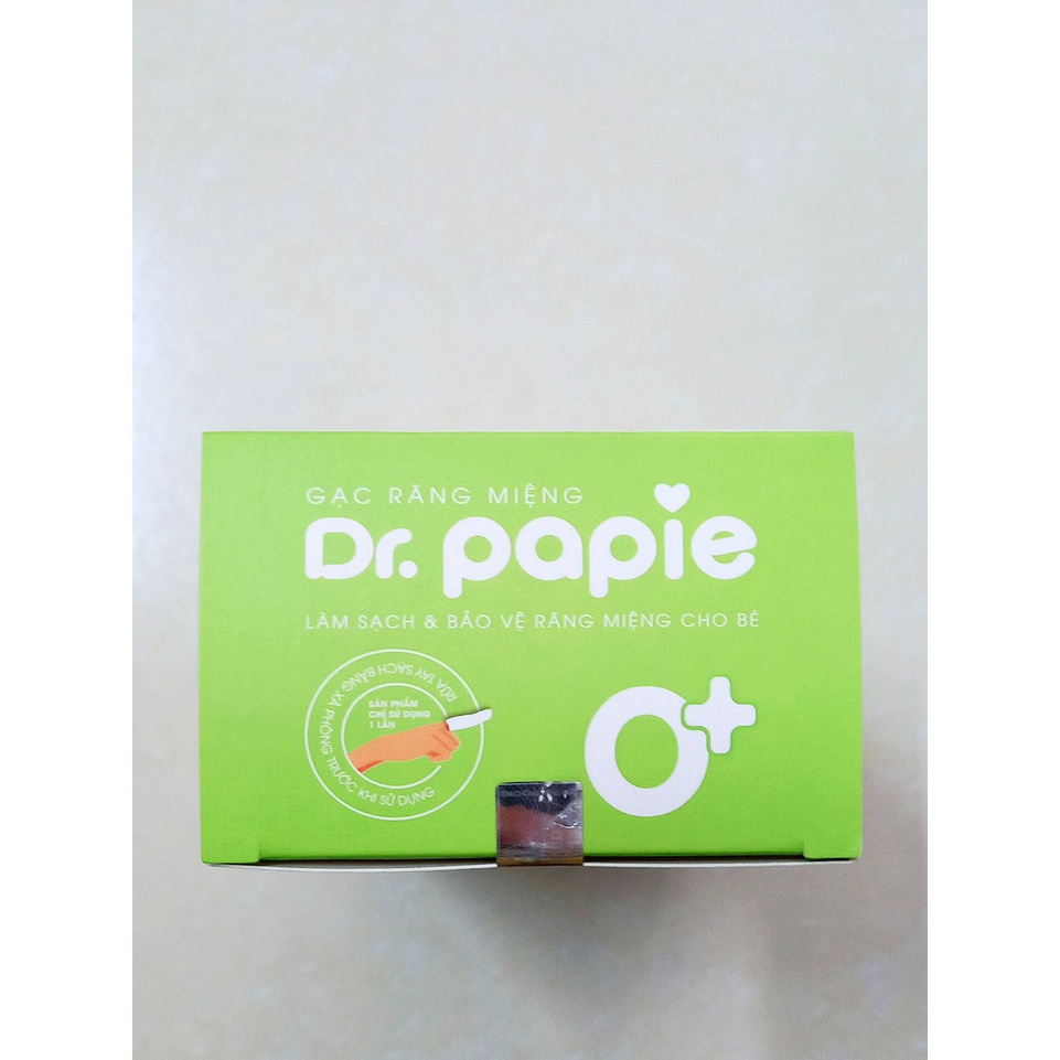 Gạc răng miệng Dr papie. Gạc rơ lưỡi drpapie giúp làm sạch và bảo vệ răng miệng cho trẻ từ 0 tháng tuổi