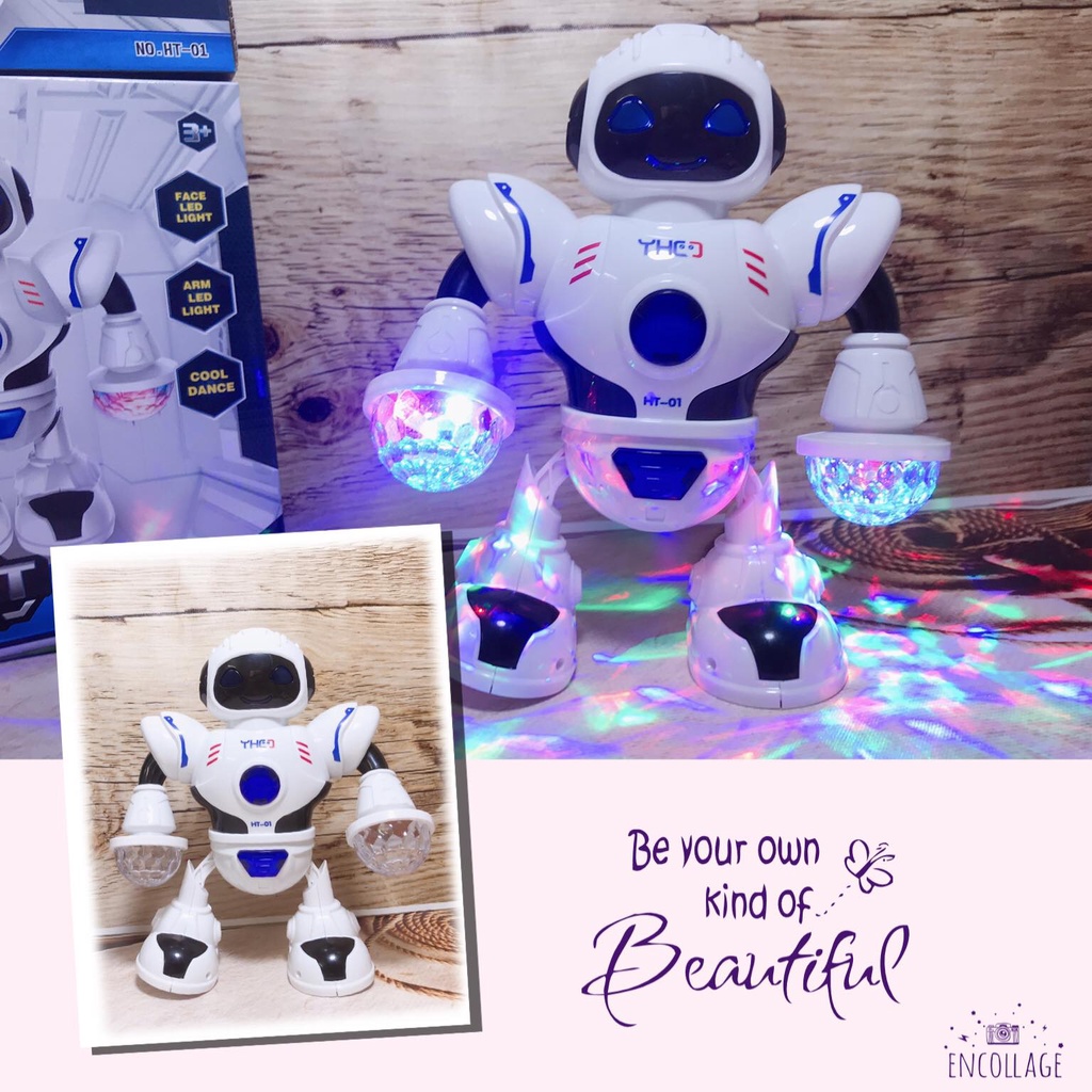 Đồ chơi trẻ em thông minh Robot Phát Sáng Và Nhảy Theo Nhạc