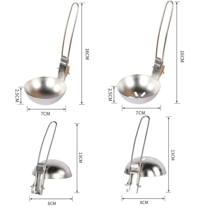 Thìa múc canh gấp gọn inox 304