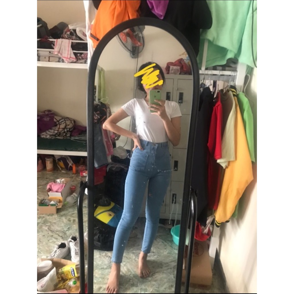 QUẦN JEAN NỮ LƯNG SIÊU CAO (hình thật-khách mặc) | BigBuy360 - bigbuy360.vn