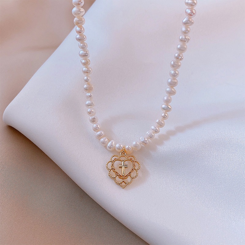 Vòng cổ Vàng Mặt Trái Tim Phong Cách Vintage