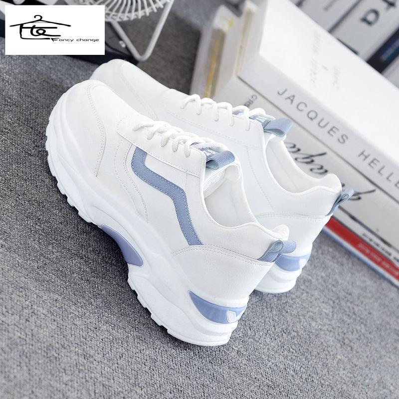 Giày Thể Thao Da Đế Dày Phối Lưới Thoáng Khí Thoải Mái Dễ Phối Đồ