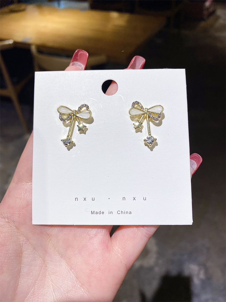 Bông Tai Hình Nơ Xinh Xắn Đơn Giản Dành Cho Nữ 2020