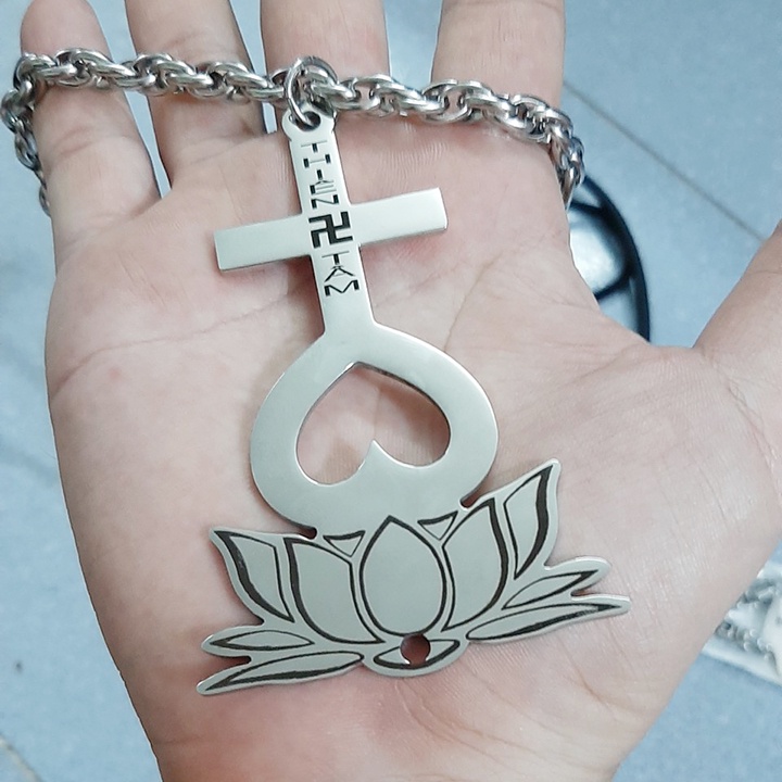 Dây chuyền thiên tâm 8mm khóa Vip có mặt siêu to khổng lồ vô cùng mạnh mẽ, tâm an vạn sự an