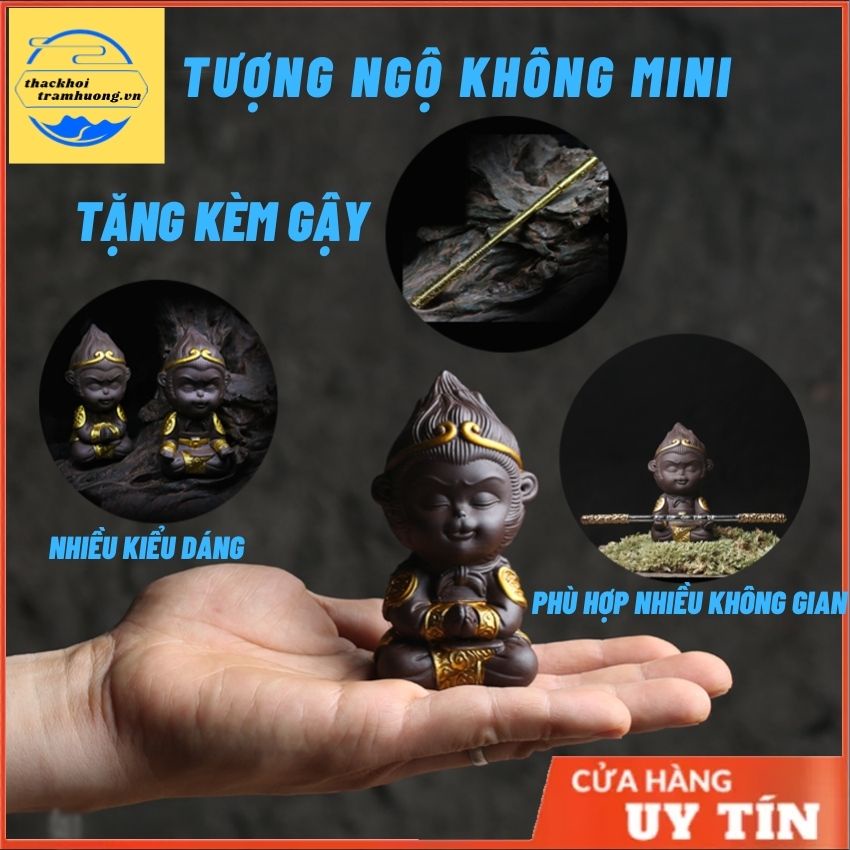 Tượng Tôn Ngộ Không mini  , tượng trang trí bể cá, tượng trang trí tiểu cảnh