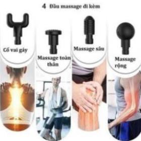 💕Bảo Hành 1 Năm💕 Máy Massage - Súng Massage Toàn Thân 4 Đầu 6 Chế Độ Fascial, Giảm Đau Mỏi Vai Gáy, Giãn Cơ Sau Tập