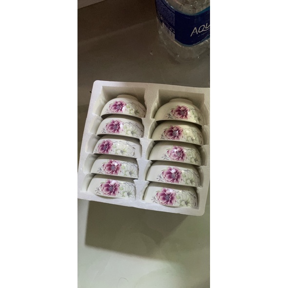 BỘ 10 CHÉN SỨ HOA VĂN CAO CẤP GIAO MÀU NGẪU NHIÊN
