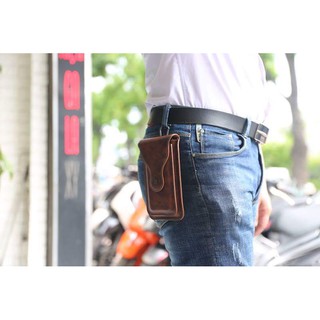 Bao da đeo thắt lưng 2 máy cùng lúc