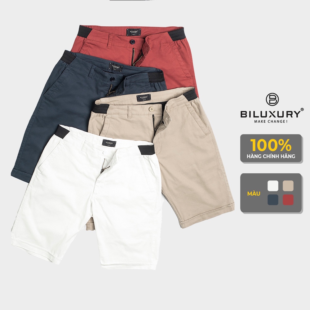 Quần đùi nam Biman by Biluxury short ngố kaki cao cấp co giãn nhẹ thoải mái vận động 5QNKB002 - HÀNG MỚI VỀ