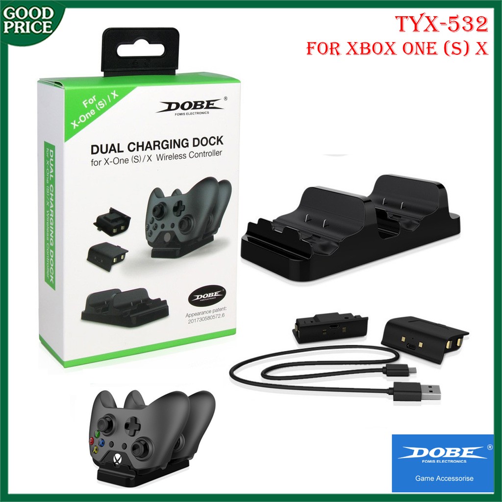 Dobe Tyx-532 - Dock sạc đôi cho tay cầm Xbox One (S)/ X 2019 - kèm 2 pin sạc