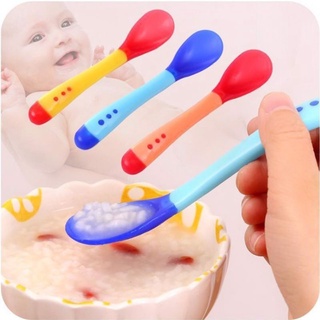 Thìa ăn dặm báo nóng silicon