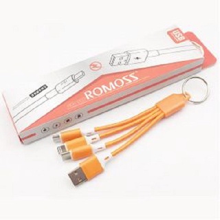 Cáp sạc romoss 3 đầu ngắn