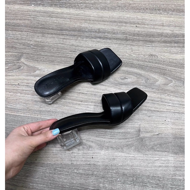 Guốc nữ gót trong 5p quai bản phồng đi mềm đi êm chân-Ảnh chụp thật