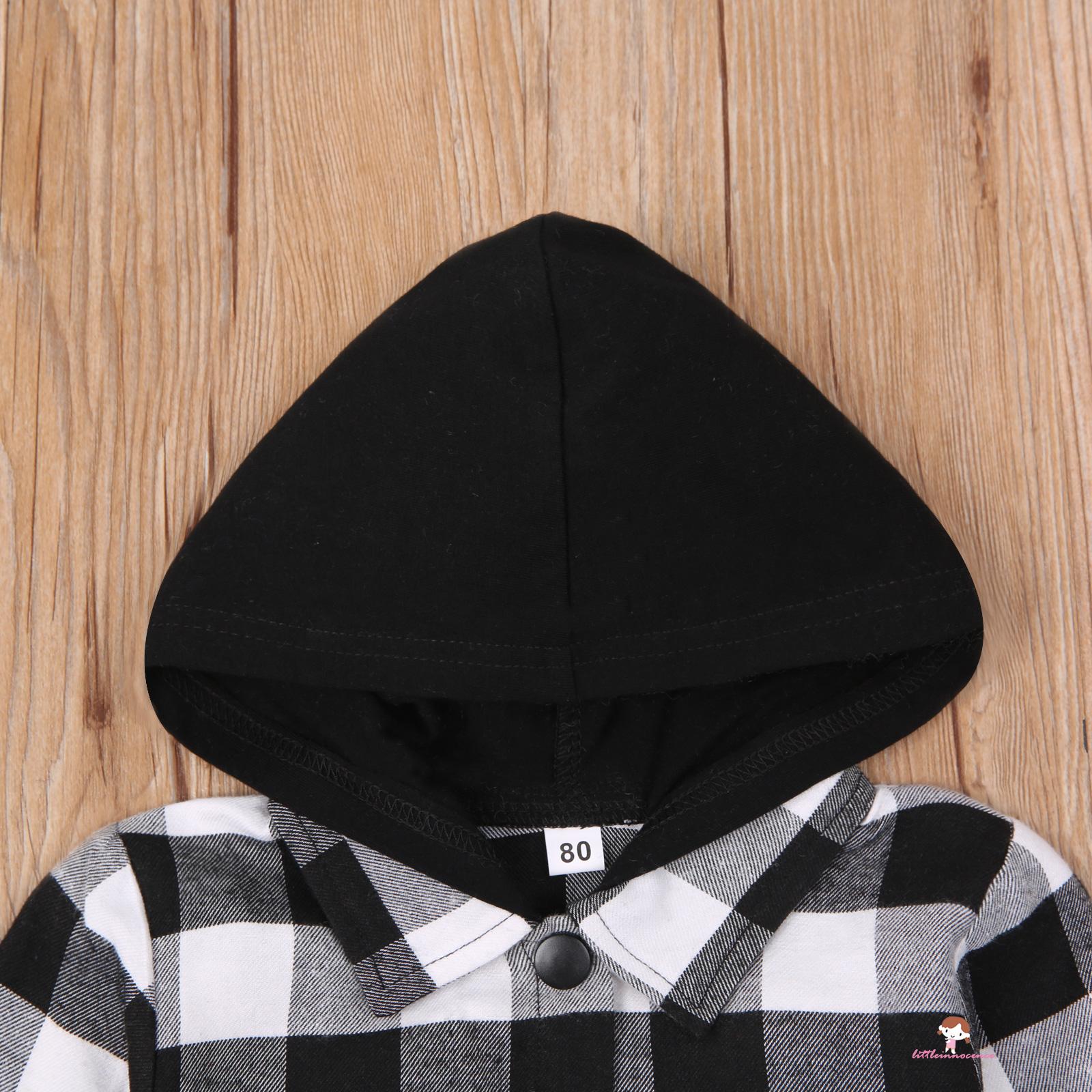 Áo Khoác Hoodie Kẻ Sọc Vuông Thời Trang Cho Bé 7-0 - 4 Tuổi