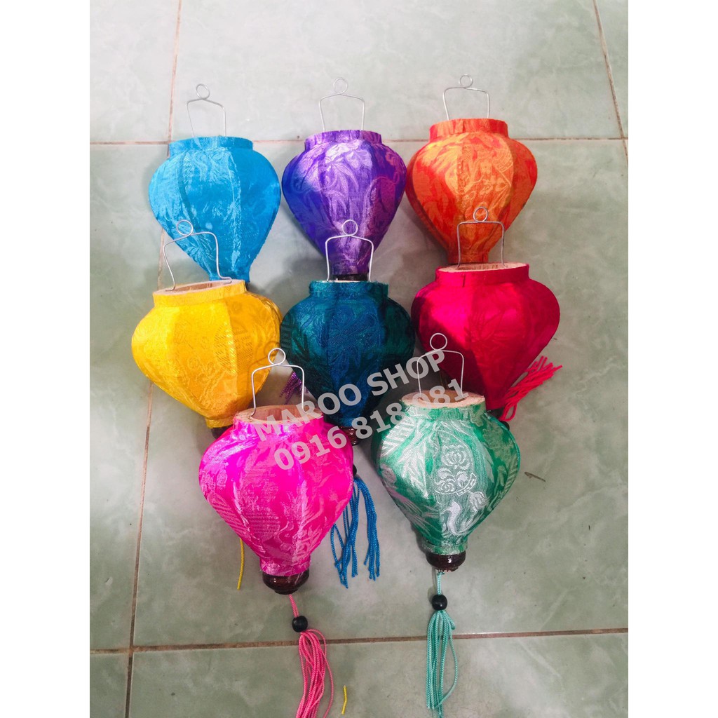 COMBO 20 ĐÈN LỒNG HỘI AN VẢI LỤA SIZE 10 CM ĐỦ MÀU XINH XẮN