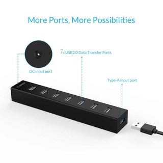 Bộ chia 7 cổng USB 2.0 Orico H7013-U2