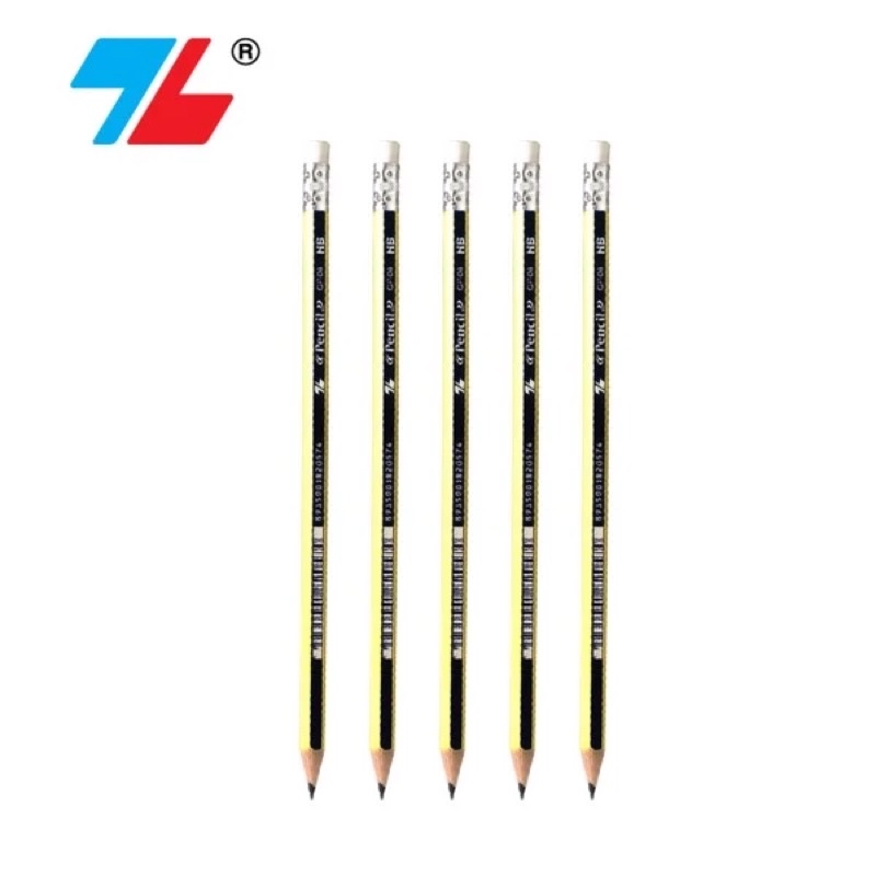 Hộp 10 cây Bút chì HB Thiên Long có đầu Gôm/Tẩy