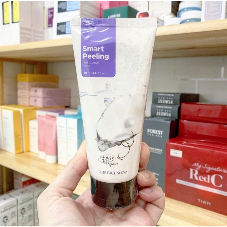 Tẩy da chết The Face Shop tẩy tế bào chết giảm mụn nám tàn nhang dưỡng trắng da se khít lỗ chân lông-[tặng máy massage]