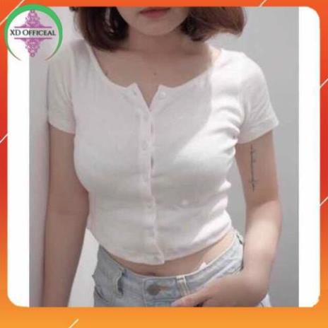 Áo croptop nữ kiểu cúc , áo croptop ôm body siêu xinh Freesize XD_OFFICAEL CR04 | BigBuy360 - bigbuy360.vn