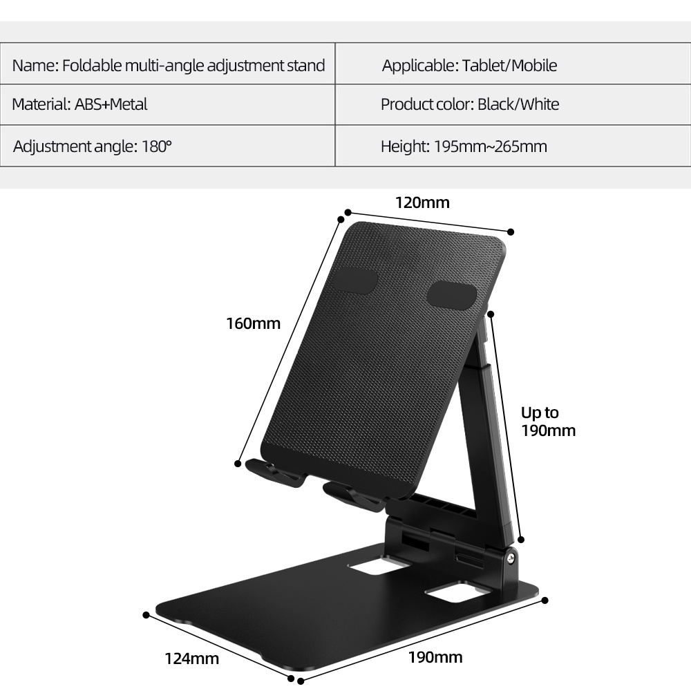 ACCEZZ Giá Đỡ Máy Tính Bảng 12.9 inch Bằng ABS Có Thể Điều Chỉnh Và Gấp Gọn Tiện Dụng Cho Ipad pro Huawei Pad