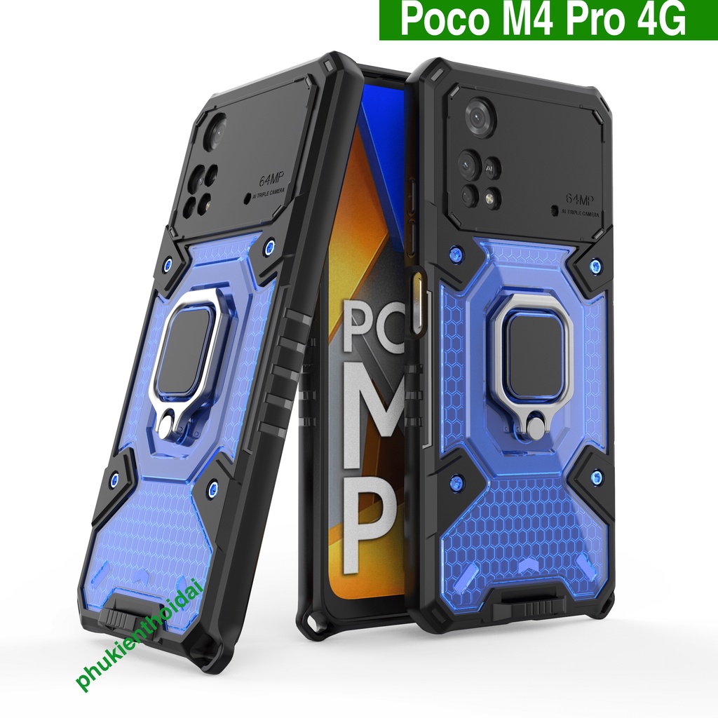 Ốp lưng Poco M4 Pro 4G Ong Iring không gian mới chống sốc giá đỡ xem phim
