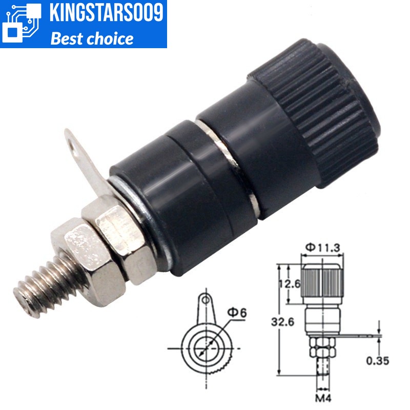 Cặp jack chuối cái 4mm JS-910B, JS-910B 4mm Banana Socket Terminal