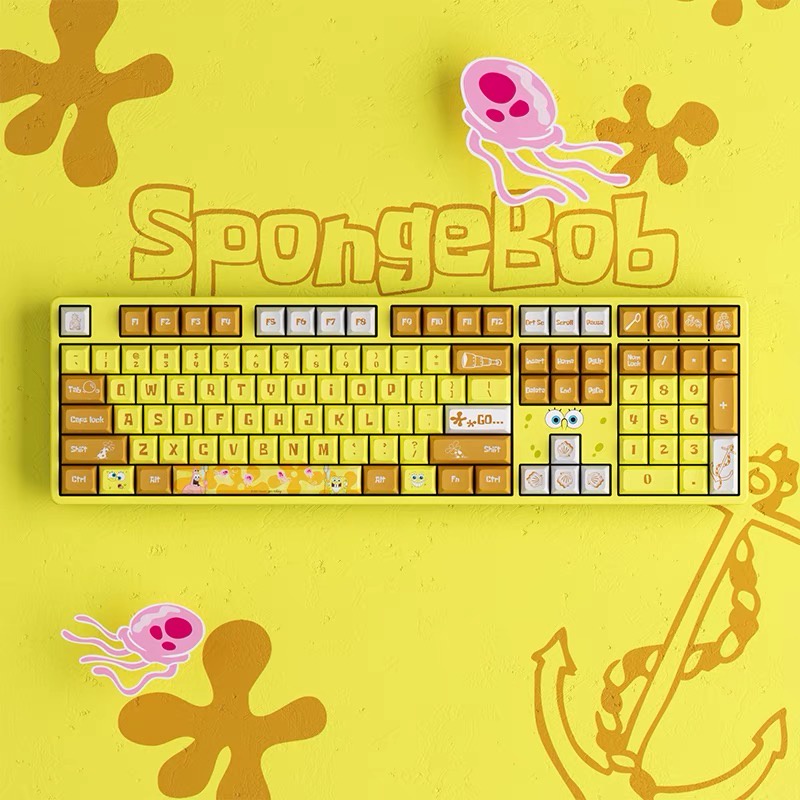 Bàn phím cơ AKKO 5108S - Phiên bản giới hạn Sponge Bob: LED RGB, hotswap, keycap PBT, switch CS jelly và CS silver