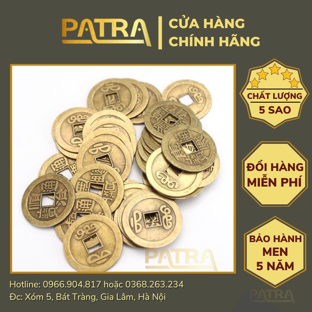 [Siêu Sale] Đồng Xu Phong Thuỷ Chiêu Tài, Hút Lộc Gieo Quẻ, Để Ban Thần Tài