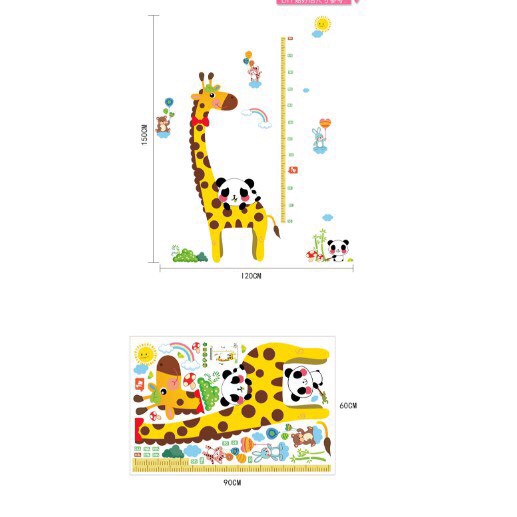 Decal Dán Tường Đo Chiều Cao Cho Bé - Nhiều Mẫu